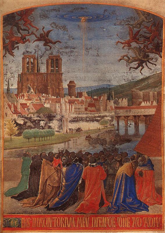 Jean Fouquet Descent of the Holy Ghost upon the Faithful oil painting image